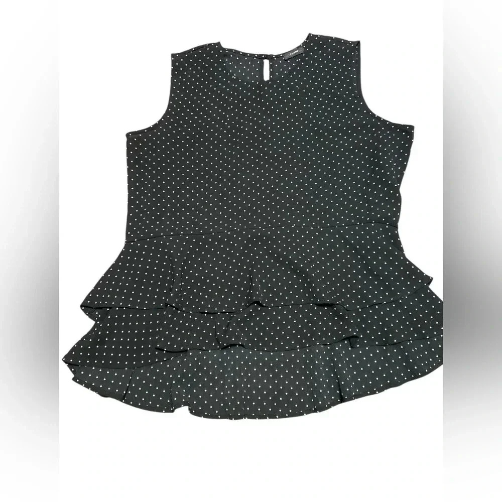 COCOMO black with white polka dots. Size cut off, please see measurements